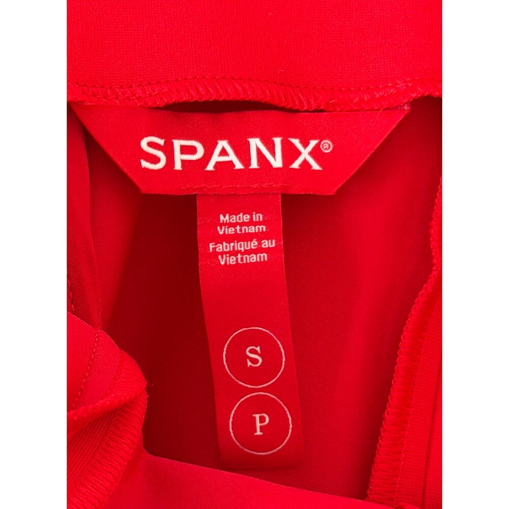Spanx Ponte Low-Back Long Sleeve Midi Dress Red Small Office Career Professional - Picture 13 of 16